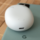 A USB-C charging port on the bottom of the Google Pixel Buds Pro.